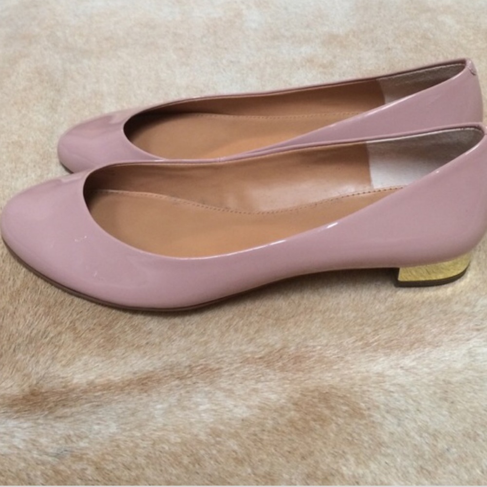 J Crew Pink Patent Leather Flats